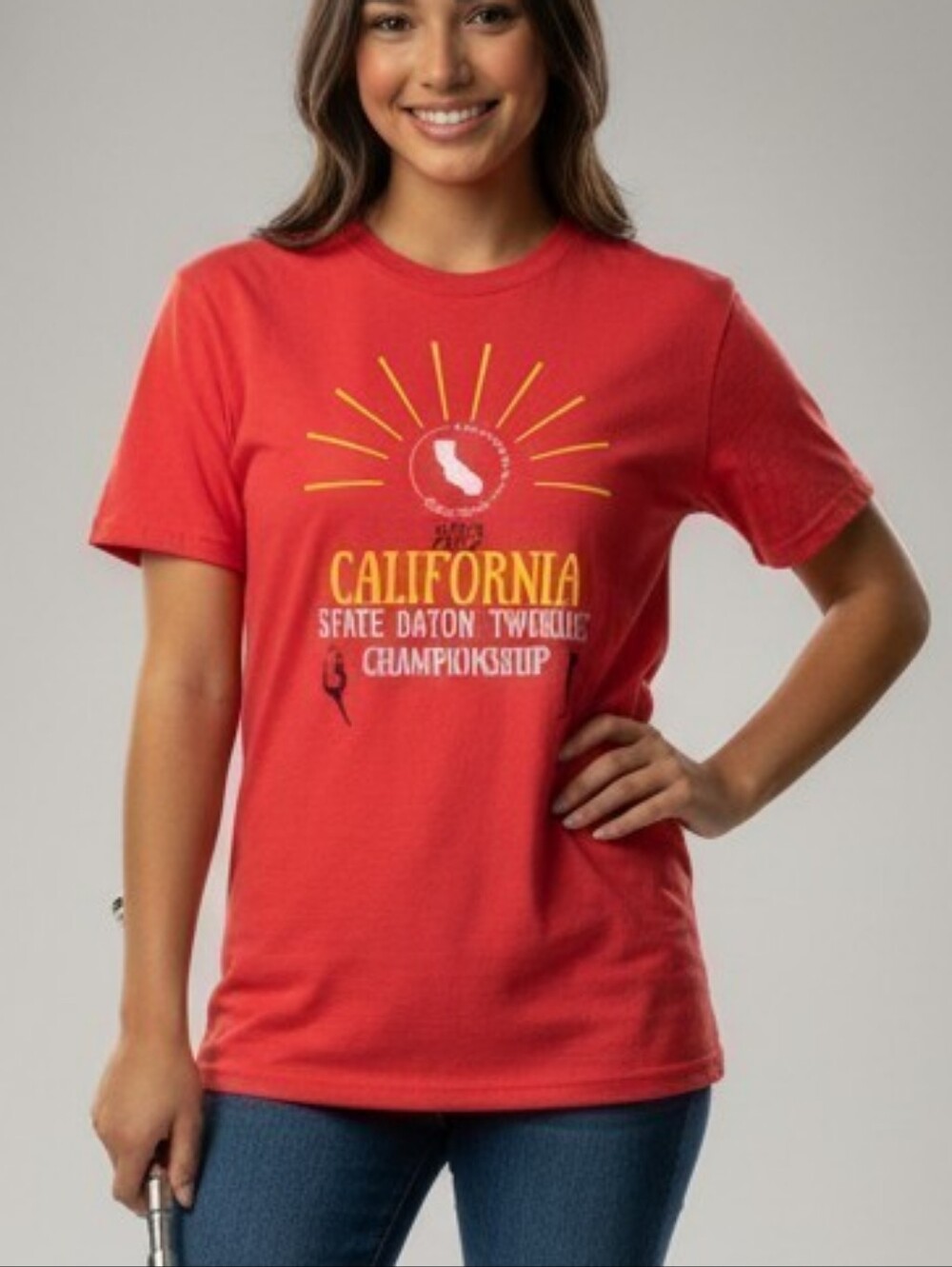 Pink California Baton Twirling Tee